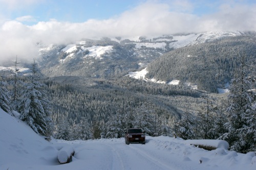 I parked the car on the side of the road
