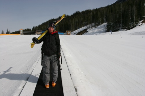 Adrian on the Magic Carpet in Revelstoke