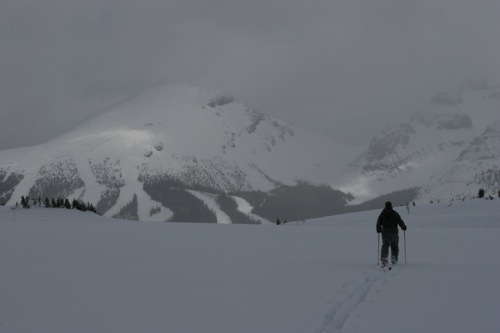 Hiking to the top, Sunshine, Banff