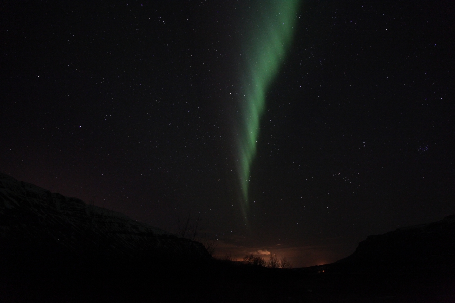 Northern Lights, Hvalfjörður, Iceland, March 2012