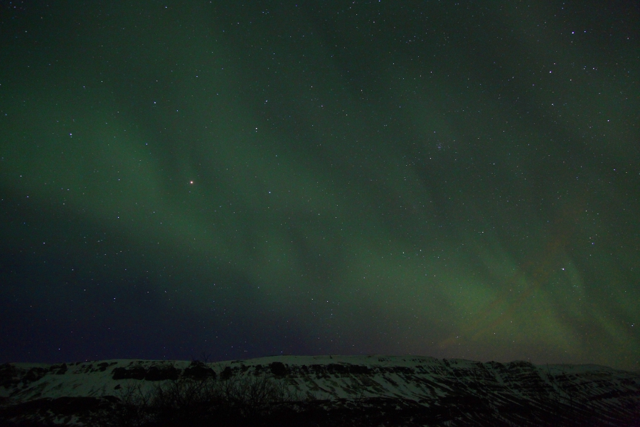 Northern Lights, Hvalfjörður, Iceland, March 2012