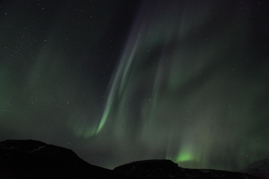 Northern Lights, Hvalfjörður, Iceland, March 2012