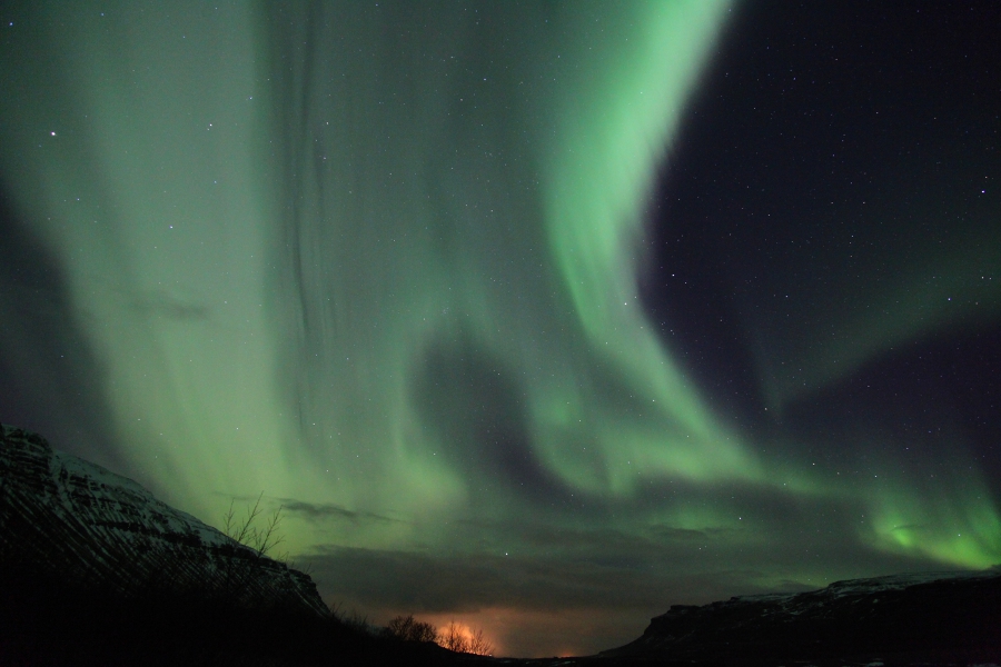 Northern Lights, Hvalfjörður, Iceland, March 2012