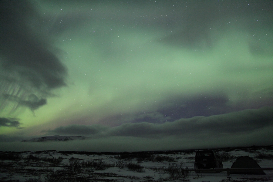 Northern Lights, Þingvellir, Iceland, March 2012