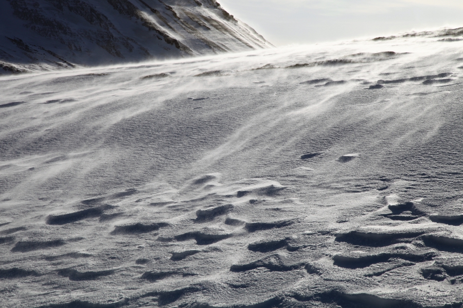 Hiking up a mountain and riding down it, Iceland, March 2012